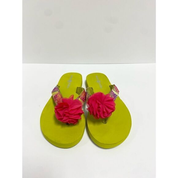 Lindsay Phillips Lime Green Switch Flop -Flip Flop Sandal Size 10 - Picture 2 of 8